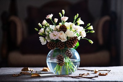 Elegant floral arrangement in a vase