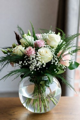 Delicate bouquet of fresh flowers