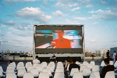Rooftop movie screening event
