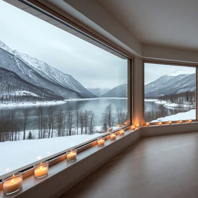 Cozy winter retreat with mountain view