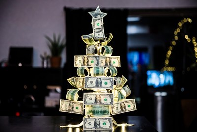 Money tree display at celebration