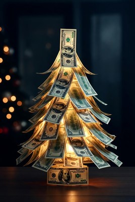 Creative money tree decoration
