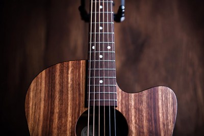 Guitar close-up showing detail and craftsmanship