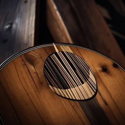 Wooden surface with intricate design