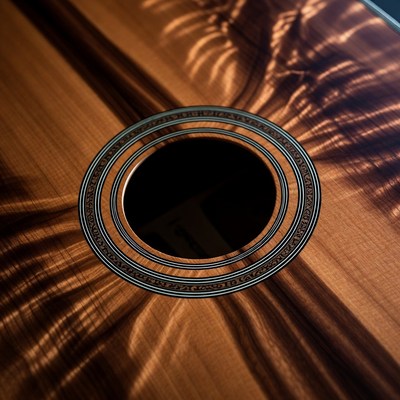 Guitar body with intricate design