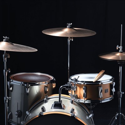 Drums ready for performance session