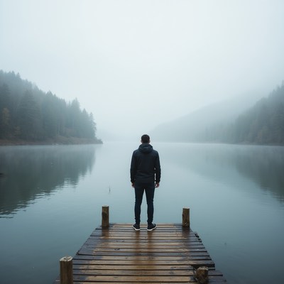 Peaceful moment by the lake