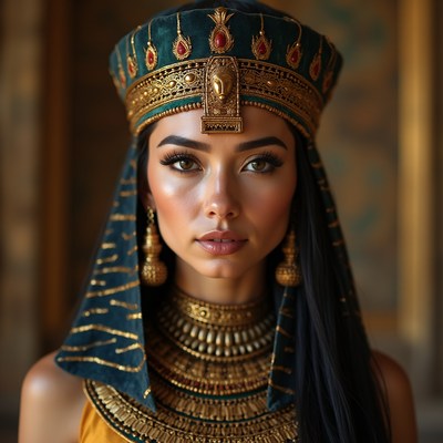 Majestic queen in royal attire