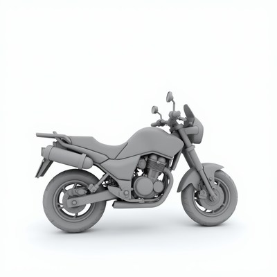 Motorcycle model in neutral tone