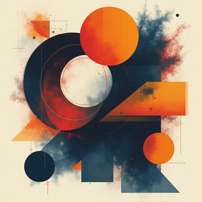 Modern abstract design with shapes