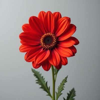 Vibrant red flower in bloom