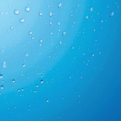 Raindrops on blue background