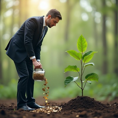 Planting growth with wealth