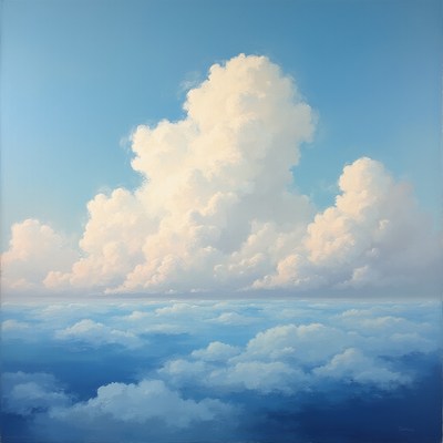 Beautiful cloudscape over blue sky