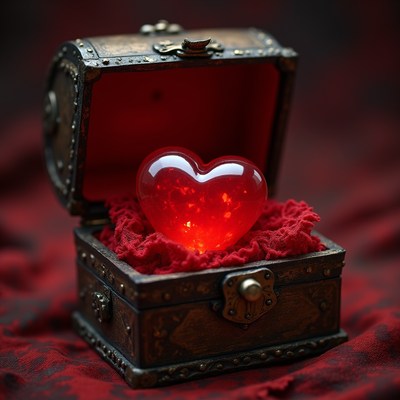 Heart in a treasure chest