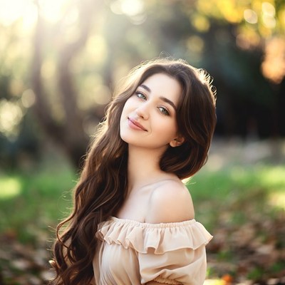 Young woman enjoying sunlight outdoors