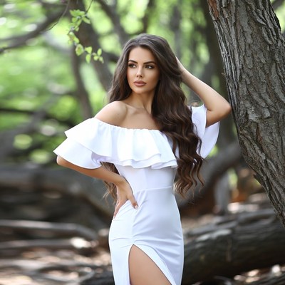 Elegant model in a nature setting