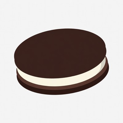 Cream-filled chocolate sandwich cookie