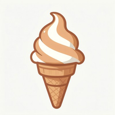 Soft serve ice cream cone design