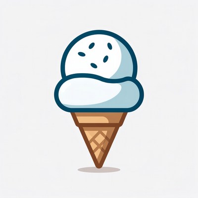 Delicious ice cream cone with sprinkles