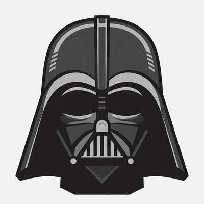 Iconic black helmet design