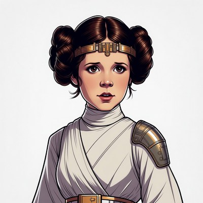 Young character in futuristic attire