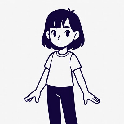 Young girl with a curious expression