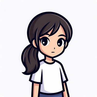 Girl in casual attire portrait