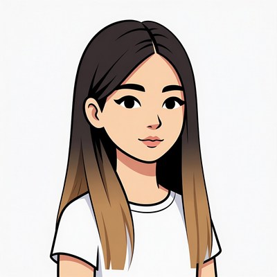 Digital illustration of a young girl