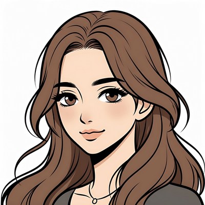 Young woman with long hair in portrait