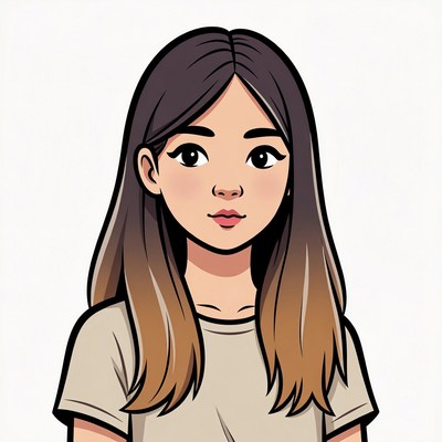 Digital portrait of a young girl