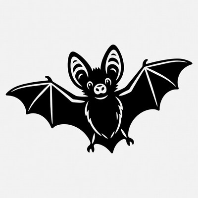 Bat in flight against background