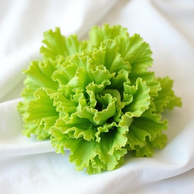 Fresh green lettuce on white background