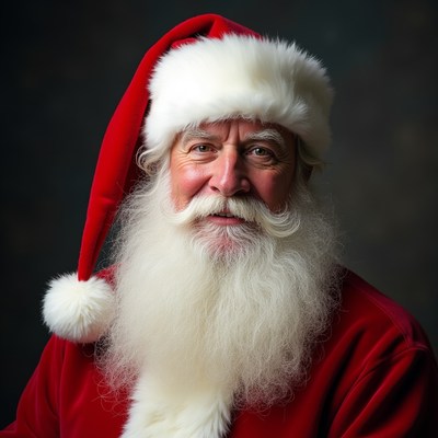 Santa in christmas hat and coat