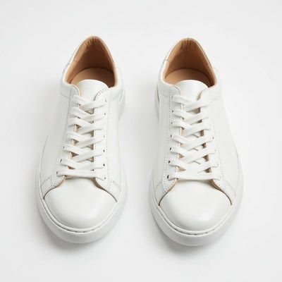 White shoes on plain background