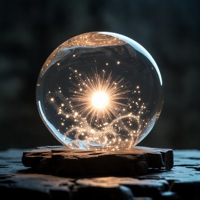 Light in a crystal ball
