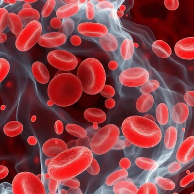 Red blood cells in human blood