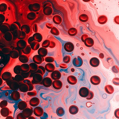 Red blood cells and fluid patterns