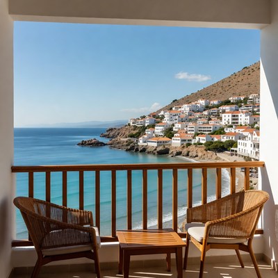 View from balcony on seaside