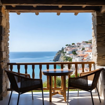 View from a balcony over the sea