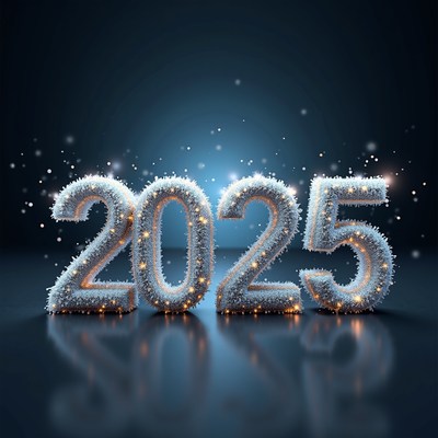 New year 2025 celebration scene