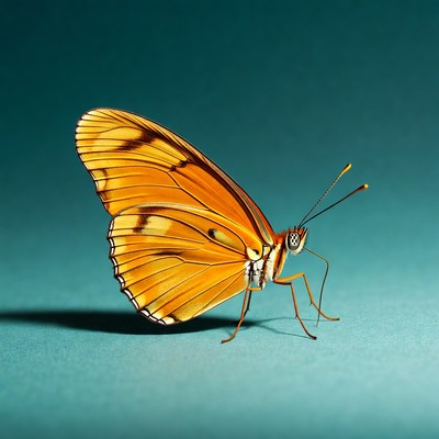 Butterfly resting on a surface