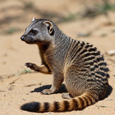 Mongoose in the sand