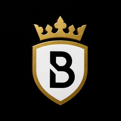 Logo design featuring a crown and letter b