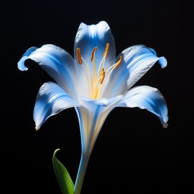 Blue flower in soft light