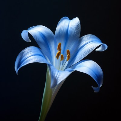 Blue flower with detailed petals