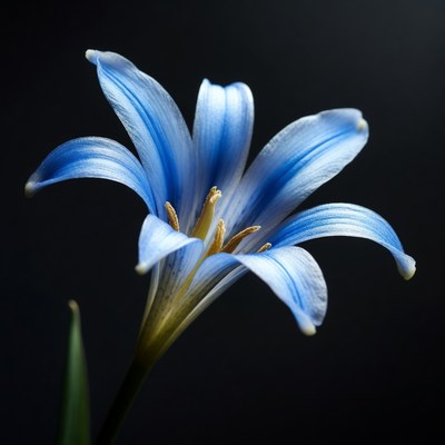 Blue flower with white accents