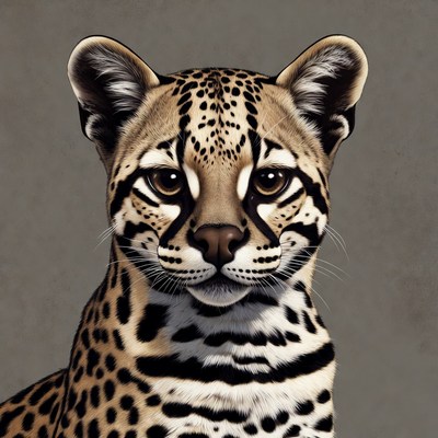 Leopard with striking coat details