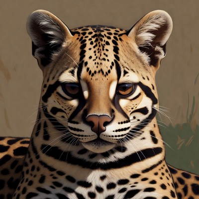 Close-up of a jaguar in nature