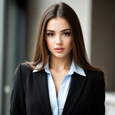 Confident woman in business attire